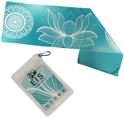 speecheese Türkises Boho Eishandtuch weiße Mandalas in verschiedenen Größen