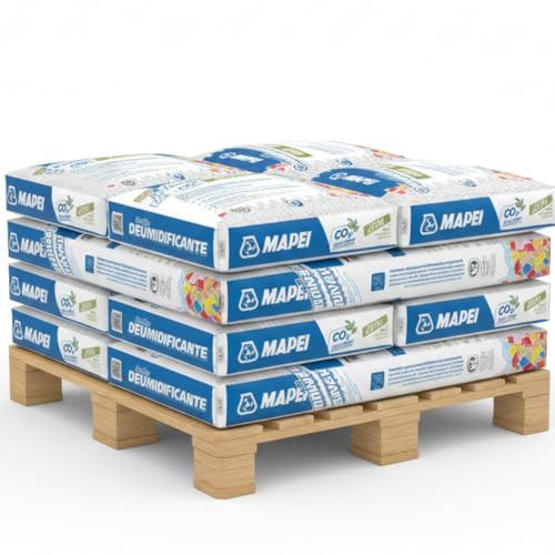 MAPEI Intonaco Deumidificante PoroMap, Malta Premiscelata per Murature Umide, Bassissime emissioni VOC, 10 Sacchi da 20 Kg