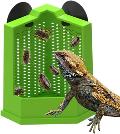 Bartagamen Futter Napf, Futter Napf Haftnapf Für Terrarium, Ausbruchsicherer Eckfütterer zubehör, Terrarien Besitzer Züchter