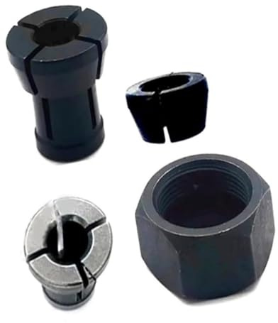 Jeu de 4 pinces de serrage for défonceuse Makita (6,35 mm, 6 mm et 8 mm), compatible avec les modèles RP0900K, RT0701C, M361, 3608B, RT0702C et RT0700CX2. Accessoires for mandrin en acier.