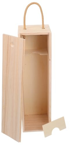 Générique Boîte à Vin Unitaire en Bois Kaki avec Ouverture Pratique et Design Portable pour Emballage Présent Élégant Lors de Fêtes Spéciales et Pique-niques en Plein Air