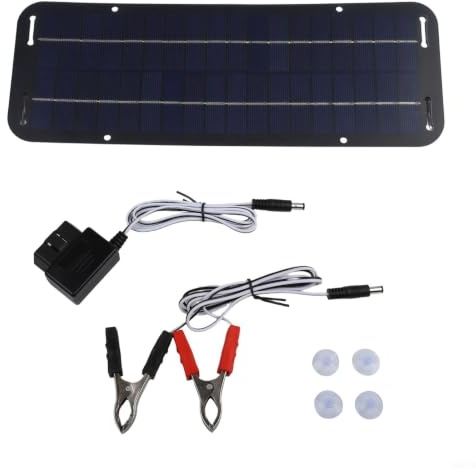 Portable Solar For Battery Maintainer 12v For Car Rv Motorcycle Boat Trickle Charger With Ip65 Rating And Crystalline Silicon Cells