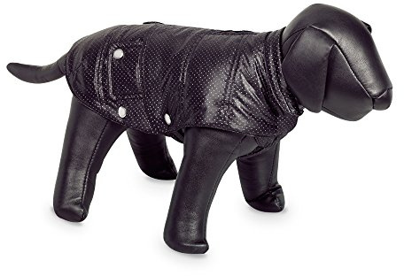Nobby Dog Coat Danika with Dots, 32 cm, Silver/Black