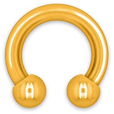 Soul-Cats Piercingring offen Chirurgenstahl Ohr Lippe, Farbe: Gold