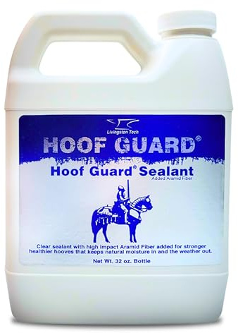 Fiber-Fortified Hoof Guard Sealant 32oz Refill – Pro-Grade Formula Hoof Protector w/Aramid for Stronger Hooves – Helps Fill Cracks & Lock in Moisture - Shields Against Thrush, UV Damage & Brittleness