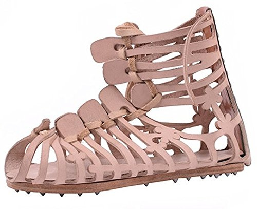 Battle-Merchant Römische Sandalen Caligae, Herren, flach, Castleford, Valkenburg, Herrensandalen, braun, beige, Mittelalter, Wikinger, LARP