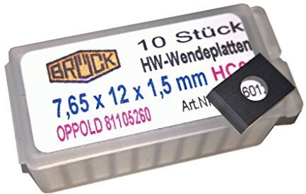 Brück HM Wendemesser Wendeplatten HW 7,65 x 12 x 1,5 10 Stück 22076012