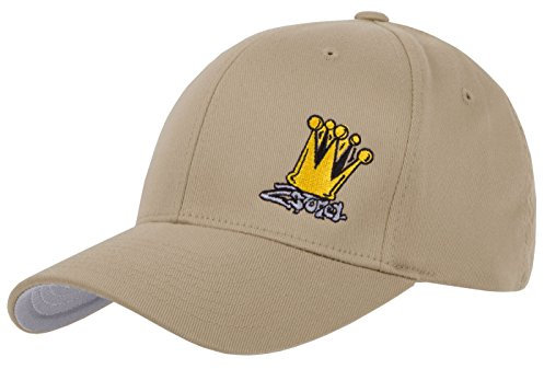 2Stoned Flexfit Baseball Kappe Classic Khaki mit Stick Crown Größe XXL (62cm - 65cm) für Frauen und Männer