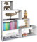 BAKAJI Libreria Scaffale A Scala Simms Legno MDF 4 Ripiani Casa Ufficio Per Riporre I tuoi Libri E Oggetti Vari (Rovere)