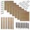 Lamellenzaun Hamburg | Komplettset mit Montagematerial & 7 Stk. Zaunelemente 180x180 cm & 8 Stk. Pfosten 9x9x190 cm | ca. 13,3 lfd. Meter | Holzzaun | Garten-Zaun | Windschutz | Sichtschutz-Zaun
