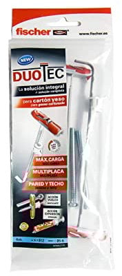 fischer 544668 Kit tasselli e Viti, Grigio/Rosso, Duotec 12 - Bolsa