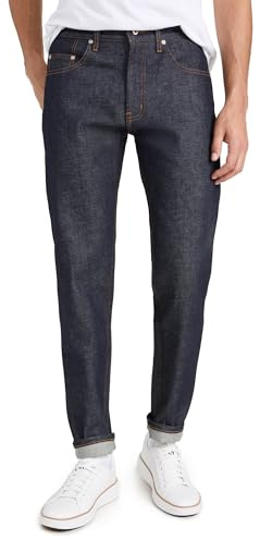 Naked & Famous Denim Men's Easy Guy - Dirty Fade Selvedge, Indigo, 38