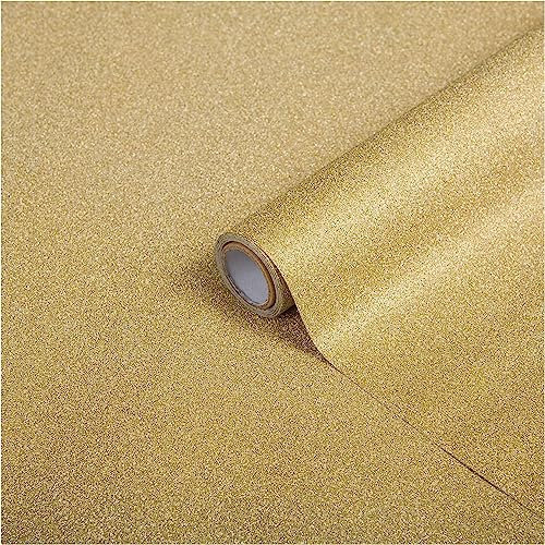 d-c-fix Vinyl wrap Gold Glitter 67,5 cm x 2 m - Sticky Back Plastic roll for Furniture, Kitchen & cupboards - Contact Paper Sticker self Adhesive Film