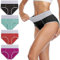 wirarpa Ladies High Waist Knickers Cotton Underwear Full Coverage Briefs Lovely Panties for Women Underpants, Multicolored-4 Pack 03, M