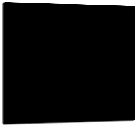 TMK | Küchenrückwand Spritzschutz aus gehärtetem Glas 65x60 cm - Dekoglas mit selbstklebendem Klebeband - Glasrückwand Küche, Schwarz