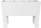 Tall Rectangular Plastic Rattan Indoor/Outdoor Trough Planter, White, 33 Litre