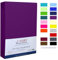 Camry Spannbettlaken 120x200cm - 130x200cm Lila Baumwolle Bettlaken Jersey Spannbetttuch Oeko-Tex 100