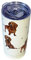 SERENGETI Dachshund 20 Oz. Stainless Steel, Vacuum Insulated Tumbler with Spill Proof Lid - 3D Print - Insulated Travel mug for Hot or Cold Drinks (Dachshund Tumbler)