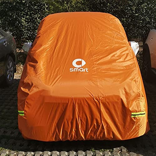 Autoabdeckung Abdeckplane Vollgarage Plane Autoplane FüR Smart Fortwo Wasserdicht SchutzhüLle Abdeckung HüLle Sonnenschutz Staubdicht Orange