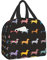 Hitamus Dachshund Dog Insulated Lunch Bag for Women, Reusable Lunch Box with Front Pocket Leakproof Cooler Tote Bag for Office Picnic Travel
