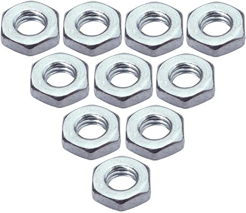AERZETIX - C49445 - Juego de 10 Tuercas bajas M3 hexagonales/6 lados - contra tuercas con rosca métrica - en acero galvanizado