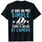 Mec simple apèro bateau à voile cadeau voilier humour marin T-Shirt