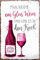 schilderkreis24 - Lustiger Wein Spruch Magnet “Man nehme EIN gutes Glas Wein Koch“ Deko Kühlschrankmagnet witzige Geschenkidee Weinkeller Weinbar Weinlaube 9x6 cm