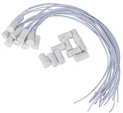 Sicherheitssensor-Magnetschalter, 10 Stück Verdrahteter Sicherheits-Fenstertor-Kontaktsensor-Alarm-Magnetischer Reed-Schalter Zylindrischer Magnetischer Türsensor