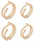 Mayhoop 20G Nasenringe Hoops Doppelter Nasenring 8mm/10mm Nasenpiercing Ringe Edelstahl für Frauen Rosegold 2Paar