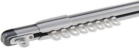 ACAZA Rail de Rideau Coulissant Extensible de 145 à 270cm - Tringle Plafond Réglable Décorative pour fenetre - Acier Inoxydable - Blanc