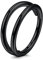 VFUN 16G 8MM 316L Edelstahl Septum Piercing Hinged Clicker Ring Conch Piercing Ring Segmentring Daith Helix Piercing Nasenpiercing Schmuck Tragus Piercing Ohrring Schwarz