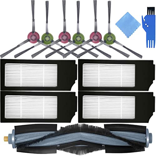 EATBALE Pièces de Rechange pour Ecovacs Deebot X1 Turbo/Deebot X1 Omni/Deebot T10 Plus/DEEBOT T10 Omni/Turbo aspirateur Robot, Brosse Principale, brosses latérales, filtres (11 pièces)