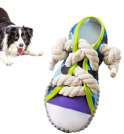 Kasmole Schuh-Hundespielzeug, Langlebiges Quietschspielzeug für Hunde, Interaktives Spielzeug zum Kauen von Schuhen, Turnschuhe zum Trainieren der Kaufähigkeit und zur Vorbeugung von Zahnstein