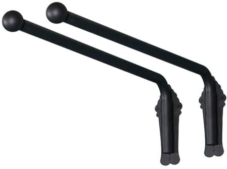 RSBFER 2 Stück Schwenkarm-Fenster-Vorhangstange, 180° drehbarer Vorhang-Präsentationsständer für Seitenwände, Vordertür-Vorhangschiene,Schwarz,70cm/28in