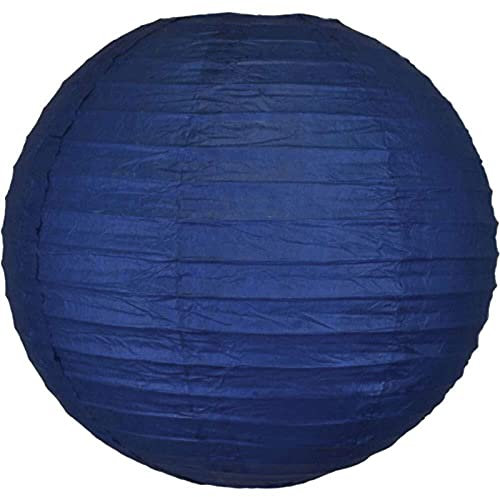 WENKA Laternenfest, 20 Stück, 15,2–30,5 cm, marineblaue Papierlaternen, chinesische japanische runde Lampion für Hochzeit, Party, Laternen aus Papier, Babyparty, Hängedekoration