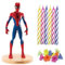 dekora | Birthday Cake Decoration | PVC Spiderman Kit with 10 Cake Candles | Attractive Design