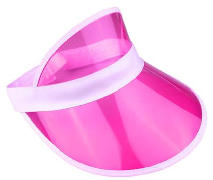 Pink Unisex Neon Sun Visor Hats Bright Assorted Colours for Summer Sports, Pub Golf, Cycling, 80s Fancy Dress, Festivals, Hen Party Accessories