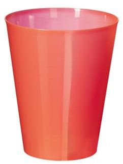 VASO COLORBERT - Bebida Refrescante con Estilo. 500 ml de Capacidad en Material PP Resistente y Flexible. Reutilizable y en Colores Translúcidos para un Toque de Modernidad. (Lote 50 ud). (Rojo)