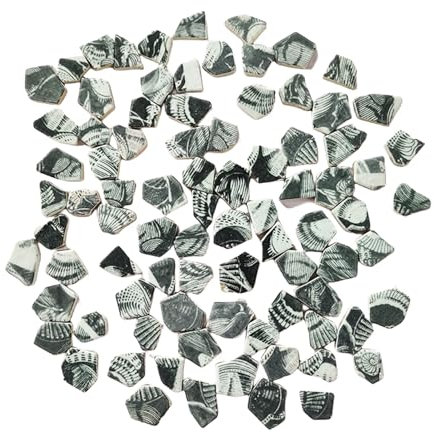 Piastrelle per mosaico in ceramica e porcellana, 500 g, rotte irregolari, per fai da te, pavimenti, cucina, piscina, vasi di fiori, forniture per mosaico (porcellana nera 03)