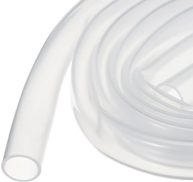 Rebower Tuyau en Silicone de 3 Mètres, DI 16 mm et Diamètre Extérieur de 20 mm, Transparent, en Plastique Industriel, pour Pompage, Vidange, Irrigation, Brassage, 5/8 x 3/4