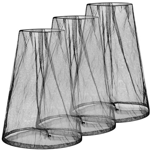 TINAREKA Insektenschutznetz, 3 Stück, Moskitonetz für Outdoor-Wandern, Camping, Klettern und Spazierengehen, um uns zu schützen (Schwarz & Schwarz & Schwarz)