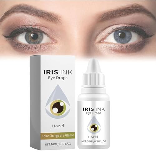 Eye Color Changing Drops, Color Changing Eye Drops, Fancy Drops Change Your Eye Color, 10ml Irisink Eye Drops,Safe and Gentle, Visibly Change Eye Color in Just 2 Hours (Hazel)