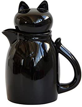 QXSJEDYCH Pitcher Gravy Boat Cat Ceramic Milk Jugs with Lid Milk Cream Cup Coffee Creamer Latte Art Pitcher Kitchen Accessories Coffeeware Sauce Boat Teapot
