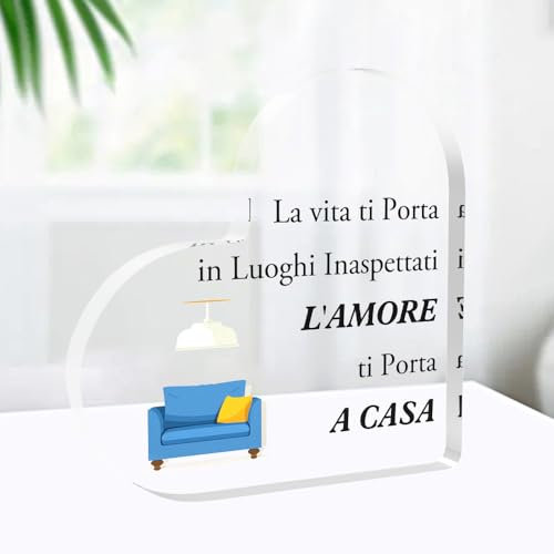 Regali Per Casa Nuova Idee Regali Per La Casa Originali Natale Acrilico Placca Ornamenti per Madrina, Padrino, Sorella, Fratello, Zia, Zio