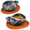 Egloo - Tazzine caffe particolari per colazione con piattino artigianali in ceramica, set di 2 tazzine moderne per espresso, design unico per un regalo di coppia.