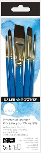 Daler Rowney Simply - Set 5 pinceaux pour l'aquarelle