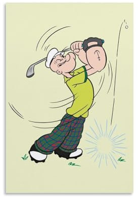 ZCHLATGDE Popeye Cartoon Poster Dekorative Malerei Leinwand Wandkunst Wohnzimmer Poster Schlafzimmer Malerei,Wandkunst Bilddruck Moderne Familienzimmer Dekor 12x18inch(30x45cm)