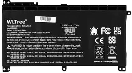 WLTree BI03XL Batteria per HP ProBook X360 11 G1 G2 EE Pavilion X360 13-u Stream 14-ax0xx 14-cb0xx 14-ds0xxx 14-ax005nf 14-ax014nl 14-ax011nl 14-ds0001nf 14-ds0004nl 13-u102ng 13-u105ns Battery