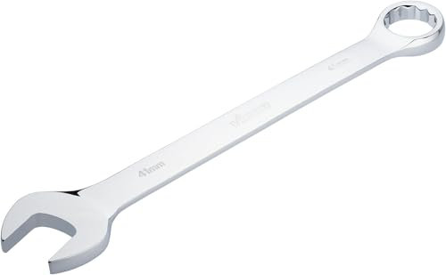 Vigor Clé mixte V7740-41, SW 41 mm, version longue, coudée à 15 °, 6 pans extérieurs et profil double hexagonal, chromée et polie
