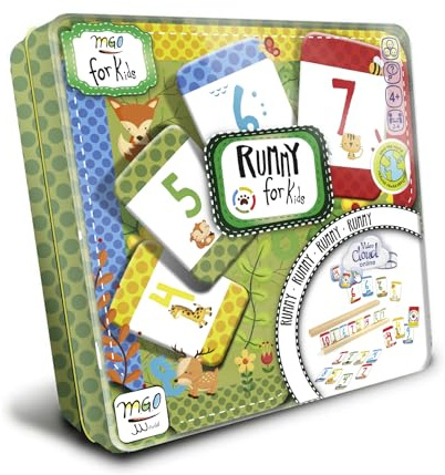 World Alive My First Game, Rummy for Kids & Families, Classic Strategic Board Game Inside Metal Box, Multi-Colour, Ideal 2 to 4 Players 23.5 x 23.5 x 6 cm (14605)